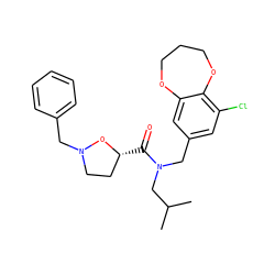 CC(C)CN(Cc1cc(Cl)c2c(c1)OCCCO2)C(=O)[C@@H]1CCN(Cc2ccccc2)O1 ZINC000114100329