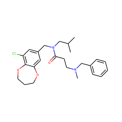 CC(C)CN(Cc1cc(Cl)c2c(c1)OCCCO2)C(=O)CCN(C)Cc1ccccc1 ZINC000114097344