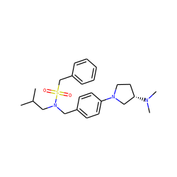 CC(C)CN(Cc1ccc(N2CC[C@H](N(C)C)C2)cc1)S(=O)(=O)Cc1ccccc1 ZINC000147260779