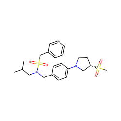 CC(C)CN(Cc1ccc(N2CC[C@H](S(C)(=O)=O)C2)cc1)S(=O)(=O)Cc1ccccc1 ZINC000147262903