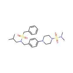 CC(C)CN(Cc1ccc(N2CCN(S(=O)(=O)N(C)C)CC2)cc1)S(=O)(=O)Cc1ccccc1 ZINC000147260559