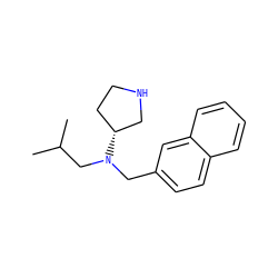 CC(C)CN(Cc1ccc2ccccc2c1)[C@@H]1CCNC1 ZINC000040896015