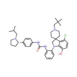 CC(C)CN1CCC[C@H]1c1ccc(NC(=O)Nc2ccccc2N2CC3(CCN(CC(C)(C)C)CC3)c3c(Cl)ccc(O)c32)cc1 ZINC001772655863