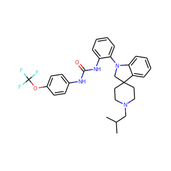 CC(C)CN1CCC2(CC1)CN(c1ccccc1NC(=O)Nc1ccc(OC(F)(F)F)cc1)c1ccccc12 ZINC000103233590