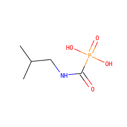 CC(C)CNC(=O)P(=O)(O)O ZINC000013561080