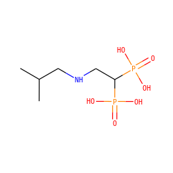 CC(C)CNCC(P(=O)(O)O)P(=O)(O)O ZINC000029060128