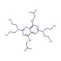 CC(C)CNc1nc(N(CCO)CCO)nc2c(NCC(C)C)nc(N(CCO)CCO)nc12 ZINC000028710654