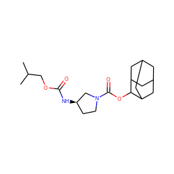 CC(C)COC(=O)N[C@@H]1CCN(C(=O)OC2C3CC4CC(C3)CC2C4)C1 ZINC000064528416