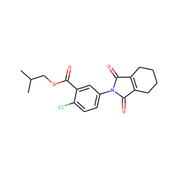 CC(C)COC(=O)c1cc(N2C(=O)C3=C(CCCC3)C2=O)ccc1Cl ZINC000103272164