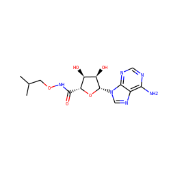 CC(C)CONC(=O)[C@H]1O[C@@H](n2cnc3c(N)ncnc32)[C@H](O)[C@@H]1O ZINC000013861533