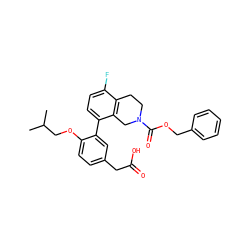 CC(C)COc1ccc(CC(=O)O)cc1-c1ccc(F)c2c1CN(C(=O)OCc1ccccc1)CC2 ZINC000144122716