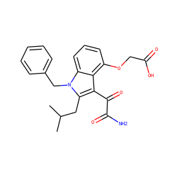CC(C)Cc1c(C(=O)C(N)=O)c2c(OCC(=O)O)cccc2n1Cc1ccccc1 ZINC000038395759