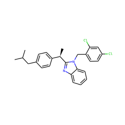 CC(C)Cc1ccc([C@@H](C)c2nc3ccccc3n2Cc2ccc(Cl)cc2Cl)cc1 ZINC000008740562