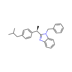 CC(C)Cc1ccc([C@@H](C)c2nc3ccccc3n2Cc2ccccc2)cc1 ZINC000013030898