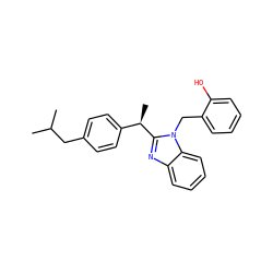 CC(C)Cc1ccc([C@@H](C)c2nc3ccccc3n2Cc2ccccc2O)cc1 ZINC000084705360