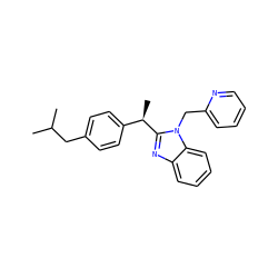 CC(C)Cc1ccc([C@@H](C)c2nc3ccccc3n2Cc2ccccn2)cc1 ZINC000084708283