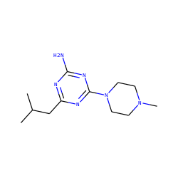 CC(C)Cc1nc(N)nc(N2CCN(C)CC2)n1 ZINC000310755994