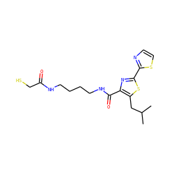 CC(C)Cc1sc(-c2nccs2)nc1C(=O)NCCCCNC(=O)CS ZINC000147374417