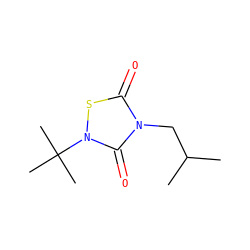 CC(C)Cn1c(=O)sn(C(C)(C)C)c1=O ZINC000084725761