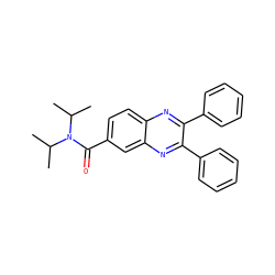 CC(C)N(C(=O)c1ccc2nc(-c3ccccc3)c(-c3ccccc3)nc2c1)C(C)C ZINC000002069940