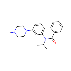CC(C)N(C(=O)c1ccccc1)c1cccc(N2CCN(C)CC2)c1 ZINC000058582387