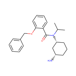 CC(C)N(C(=O)c1ccccc1OCc1ccccc1)[C@@H]1CCC[C@H](N)C1 ZINC000096286346