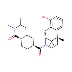 CC(C)N(C)C(=O)[C@H]1CC[C@@H](C(=O)N2CC[C@@]3(C)c4cccc(O)c4C[C@@H]2C3(C)C)CC1 ZINC001772586694