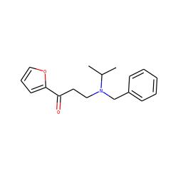 CC(C)N(CCC(=O)c1ccco1)Cc1ccccc1 ZINC000045364914