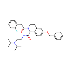 CC(C)N(CCNC(=O)[C@H]1c2ccc(OCc3ccccc3)cc2CCN1C(=O)Cc1ccccc1F)C(C)C ZINC000028331879