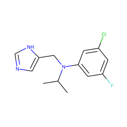 CC(C)N(Cc1cnc[nH]1)c1cc(F)cc(Cl)c1 ZINC000096177497