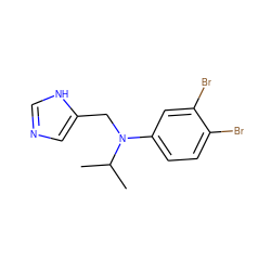 CC(C)N(Cc1cnc[nH]1)c1ccc(Br)c(Br)c1 ZINC000043194984