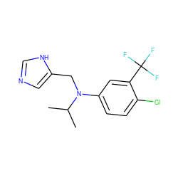 CC(C)N(Cc1cnc[nH]1)c1ccc(Cl)c(C(F)(F)F)c1 ZINC000096177487