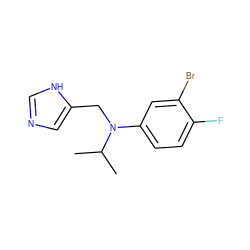 CC(C)N(Cc1cnc[nH]1)c1ccc(F)c(Br)c1 ZINC000096177519
