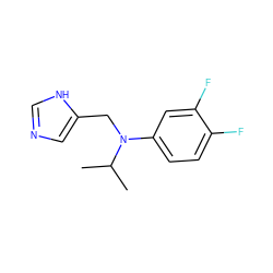 CC(C)N(Cc1cnc[nH]1)c1ccc(F)c(F)c1 ZINC000096177498