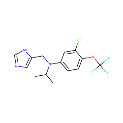 CC(C)N(Cc1cnc[nH]1)c1ccc(OC(F)(F)F)c(Cl)c1 ZINC000096177488