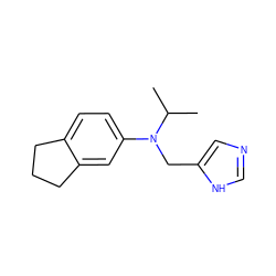 CC(C)N(Cc1cnc[nH]1)c1ccc2c(c1)CCC2 ZINC000096177496