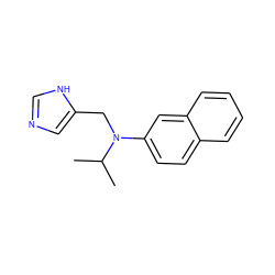 CC(C)N(Cc1cnc[nH]1)c1ccc2ccccc2c1 ZINC000096177495