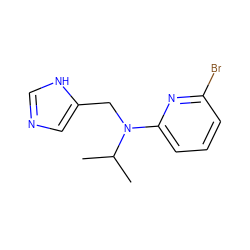 CC(C)N(Cc1cnc[nH]1)c1cccc(Br)n1 ZINC000096177538
