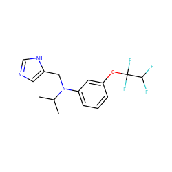 CC(C)N(Cc1cnc[nH]1)c1cccc(OC(F)(F)C(F)F)c1 ZINC000096177509