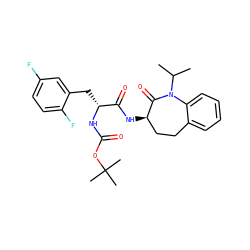 CC(C)N1C(=O)[C@H](NC(=O)[C@@H](Cc2cc(F)ccc2F)NC(=O)OC(C)(C)C)CCc2ccccc21 ZINC000028952716