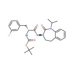 CC(C)N1C(=O)[C@H](NC(=O)[C@@H](Cc2cccc(F)c2)NC(=O)OC(C)(C)C)CCc2ccccc21 ZINC000028952707
