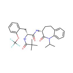 CC(C)N1C(=O)[C@H](NC(=O)[C@@H](Cc2ccccc2OC(F)(F)F)NC(=O)C(C)(C)C)CCc2ccccc21 ZINC000028958006