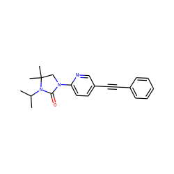 CC(C)N1C(=O)N(c2ccc(C#Cc3ccccc3)cn2)CC1(C)C ZINC000144062040