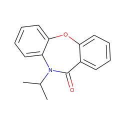 CC(C)N1C(=O)c2ccccc2Oc2ccccc21 ZINC000000014021