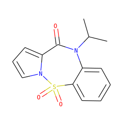 CC(C)N1C(=O)c2cccn2S(=O)(=O)c2ccccc21 ZINC000005962909