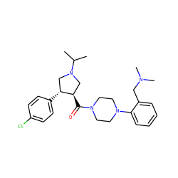 CC(C)N1C[C@@H](C(=O)N2CCN(c3ccccc3CN(C)C)CC2)[C@H](c2ccc(Cl)cc2)C1 ZINC000028959698