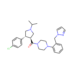 CC(C)N1C[C@@H](C(=O)N2CCN(c3ccccc3Cn3cccn3)CC2)[C@H](c2ccc(Cl)cc2)C1 ZINC000028959690