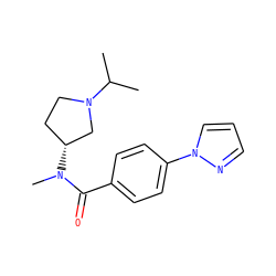 CC(C)N1CC[C@@H](N(C)C(=O)c2ccc(-n3cccn3)cc2)C1 ZINC000072123518