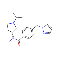 CC(C)N1CC[C@@H](N(C)C(=O)c2ccc(Cn3cccn3)cc2)C1 ZINC000072125974