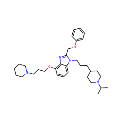 CC(C)N1CCC(CCCn2c(COc3ccccc3)nc3c(OCCCN4CCCCC4)cccc32)CC1 ZINC000027724571